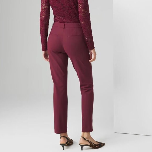 White House Black Market burgundy ankle pants size 10 - Picture 3 of 16